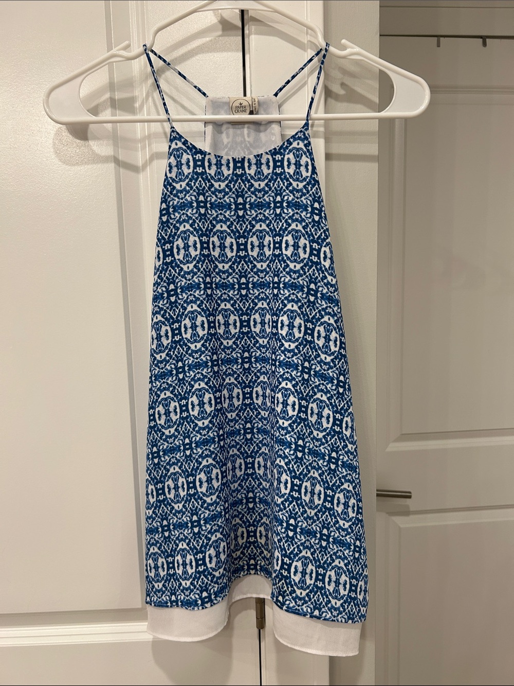 Blue & White Patterned top